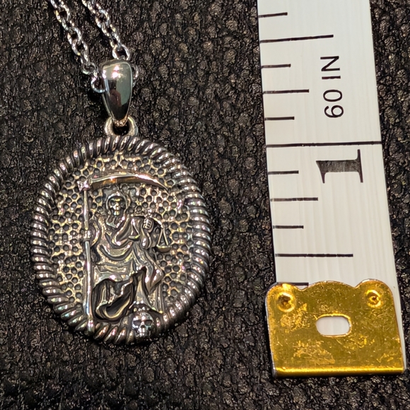 Elegant Silver REAPER Pendant Necklace - Picture 6 of 6